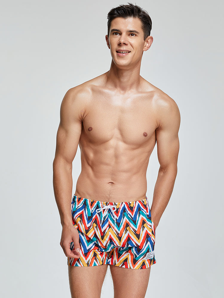 Men's Quick-drying Board Shorts With Drawstring