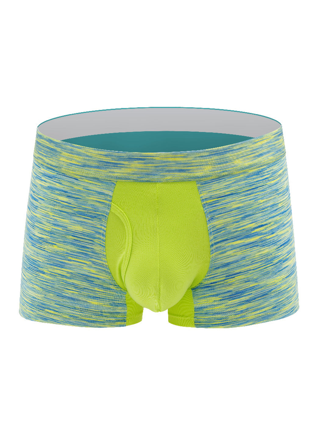 2 Pack Colorful Fabric Men's Underwear With Fly Pouch