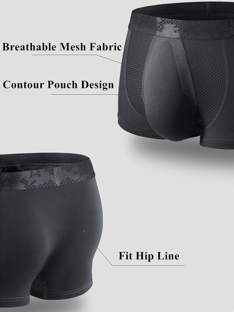 3 Pack Men’s Breathable 3D Pouch Trunks