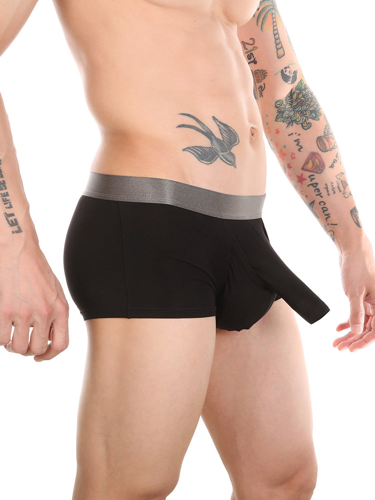 Men’s Dual Pouch Trunks With Fly Front