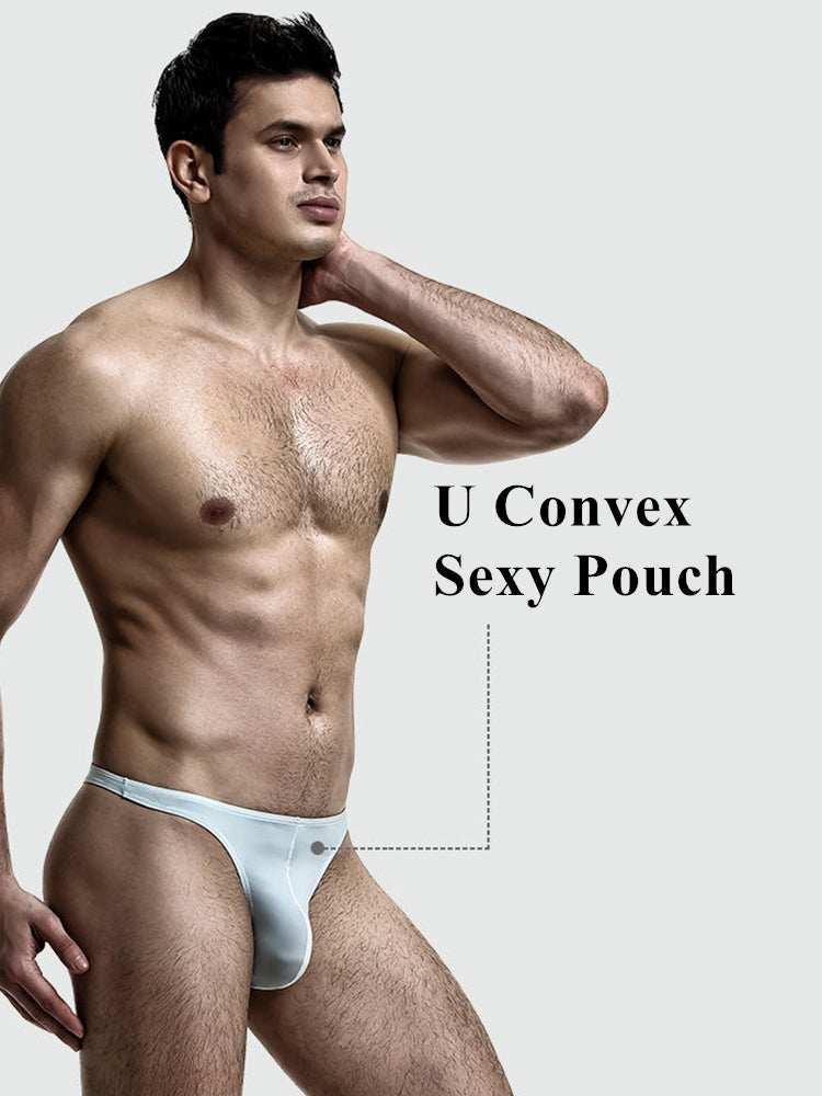 4 Pack Men's Sexy Pouch T-Back Thongs