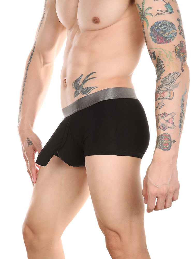 Men’s Dual Ball Pouch Trunks With Fly Front