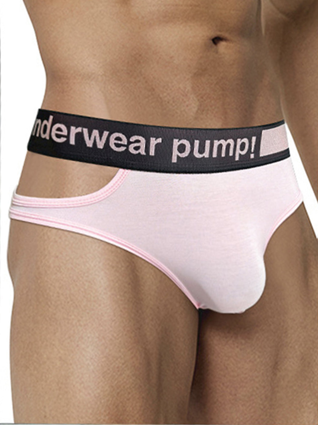 Side Hollow Pink Waistband Men's Underwear