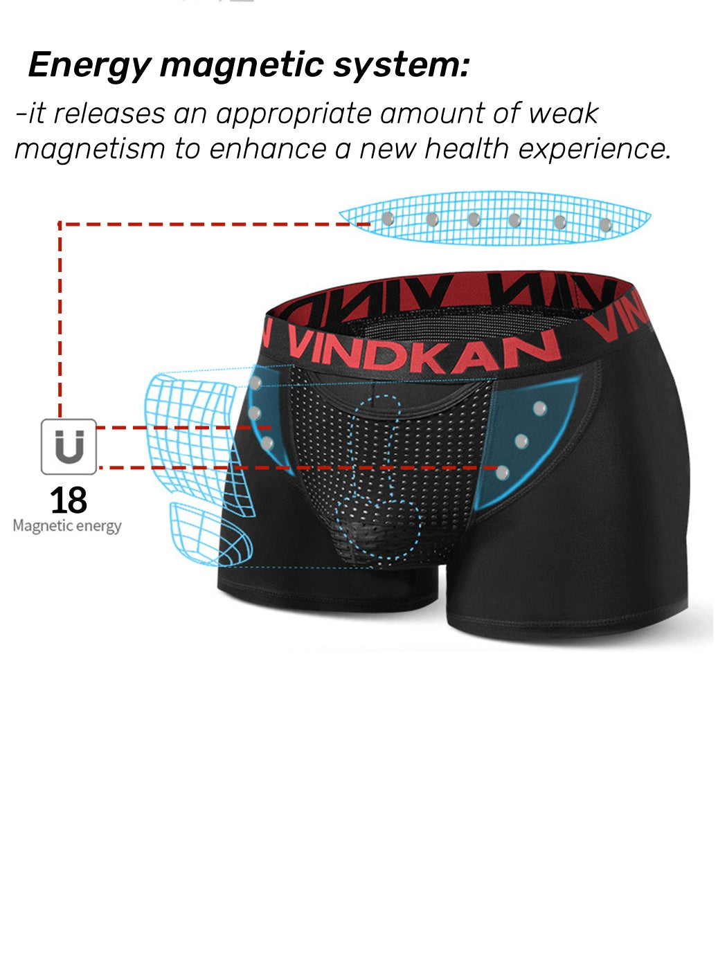 Men's Separated Pouch Magnetic Energy Health Underwear