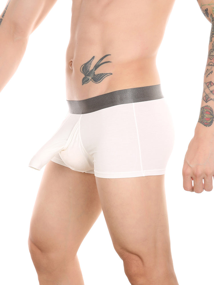 Men’s Dual Pouch Trunks With Fly Front