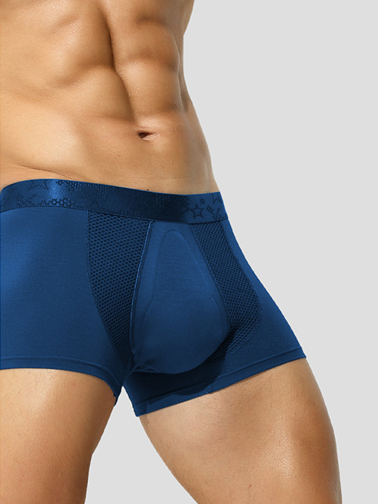 3 Pack Men’s Breathable 3D Pouch Trunks