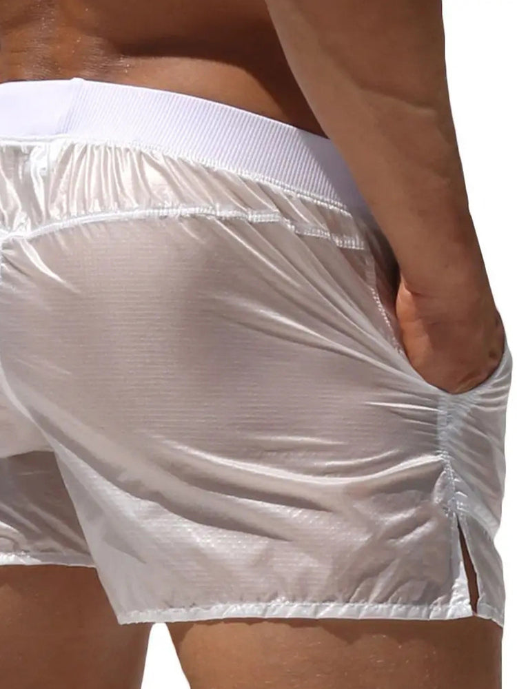 Men's Non-Lined Translucent Sexy Beach Shorts