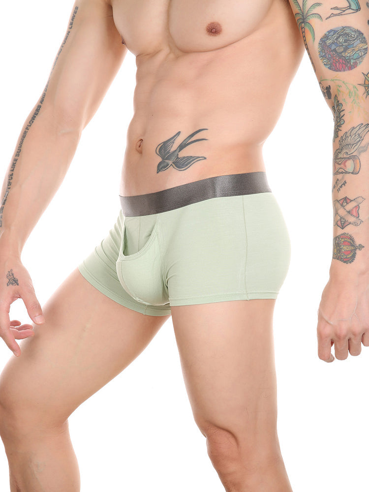 Men’s Dual Ball Pouch Trunks With Fly Front