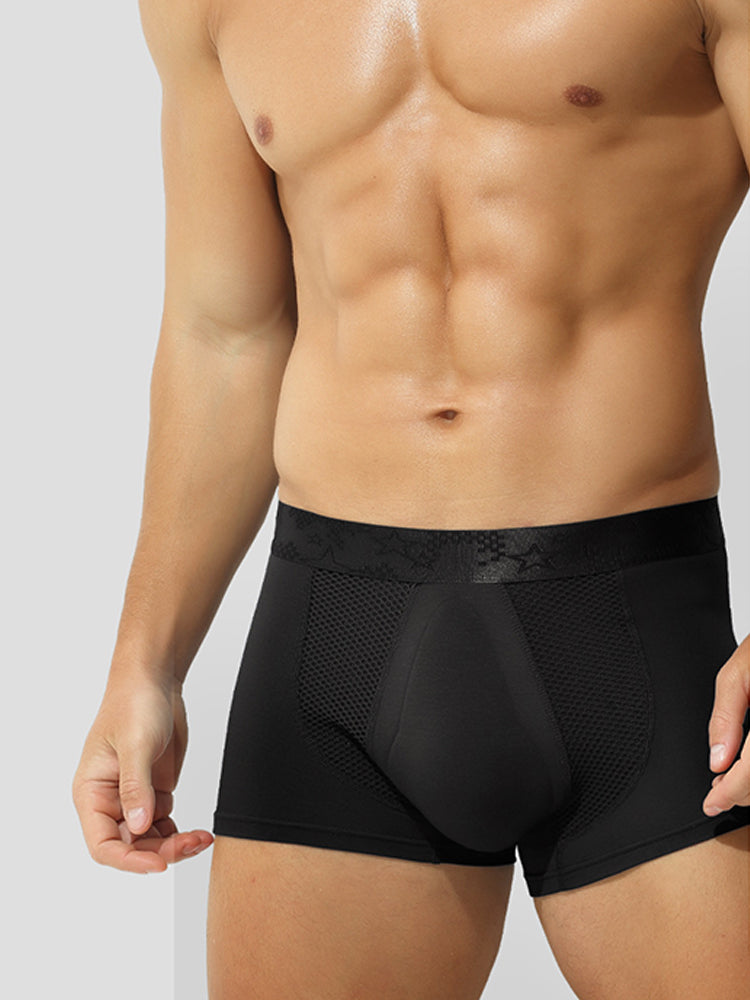 3 Pack Men’s Breathable 3D Pouch Trunks