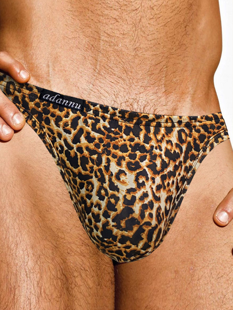 Men’s Sexy Leopard Print Pouch Briefs