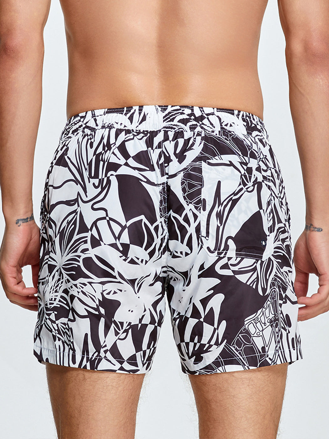 Men's Botanical Print Surf Board Shorts