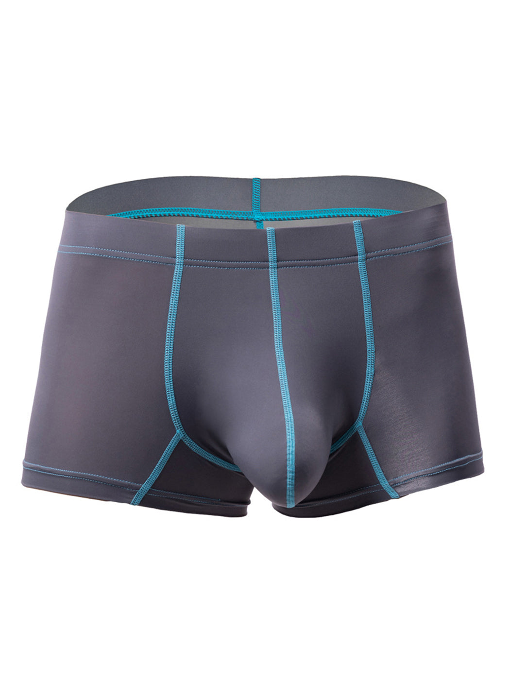 3 Pack Men's Large Pouch Contrast Binding Trunks