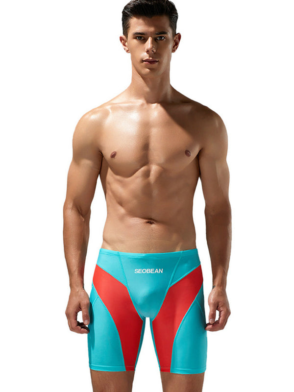 Long Professional Men's Stretch Swim Shorts