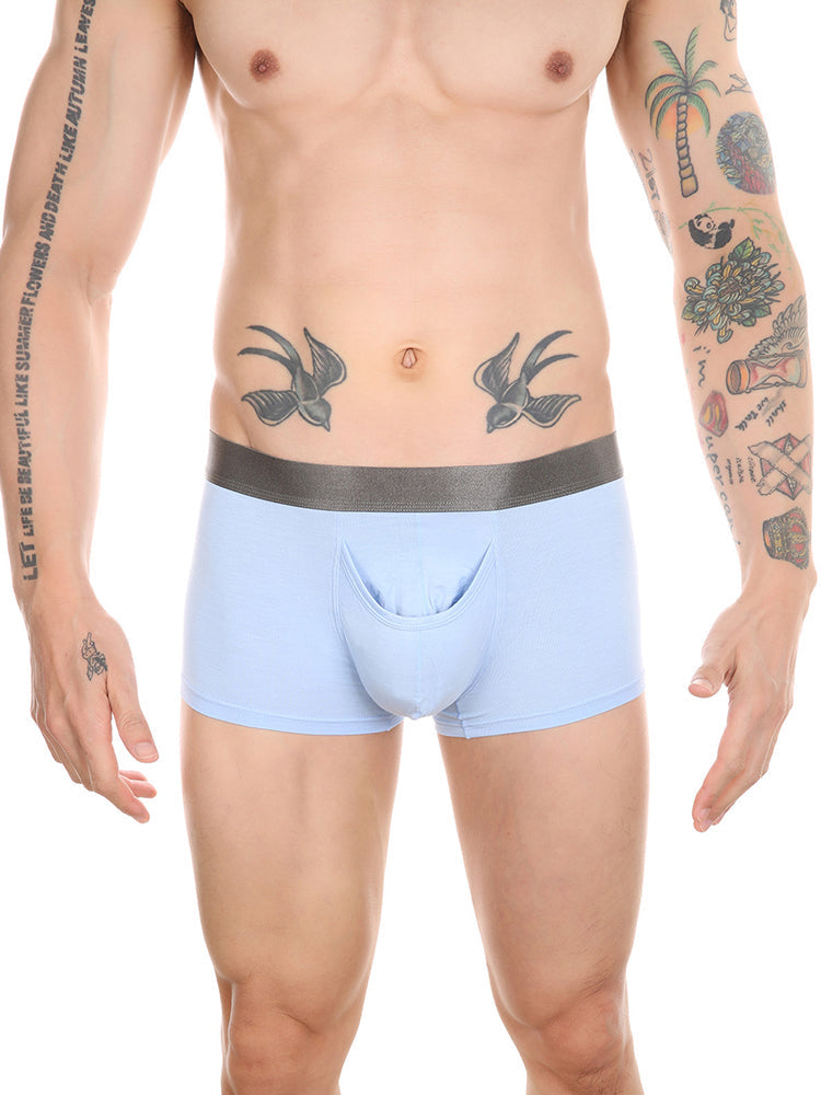 Men’s Dual Ball Pouch Trunks With Fly Front