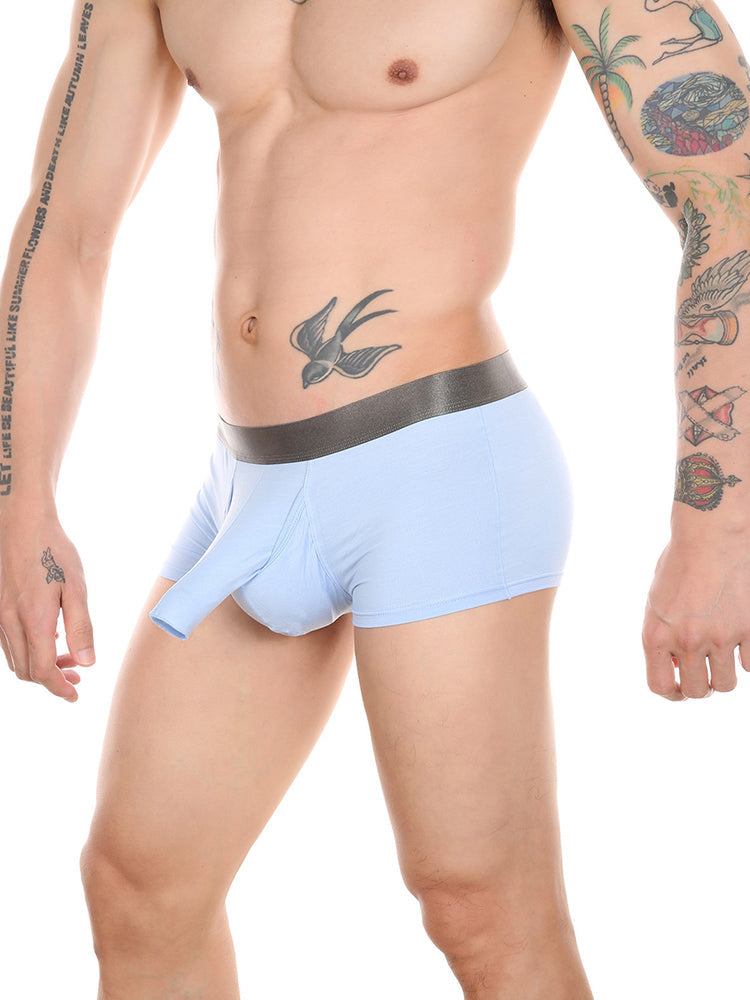 Men’s Dual Ball Pouch Trunks With Fly Front