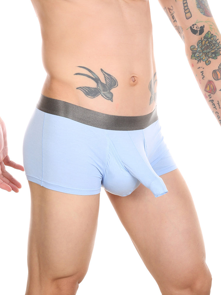 Men’s Dual Ball Pouch Trunks With Fly Front