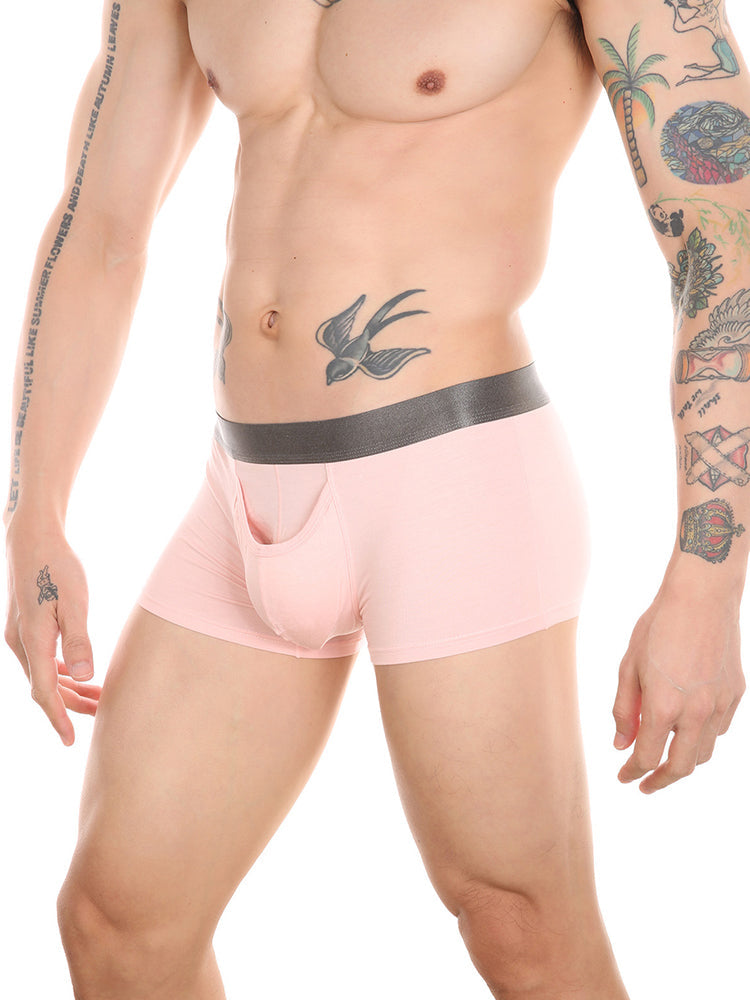 Men’s Dual Ball Pouch Trunks With Fly Front