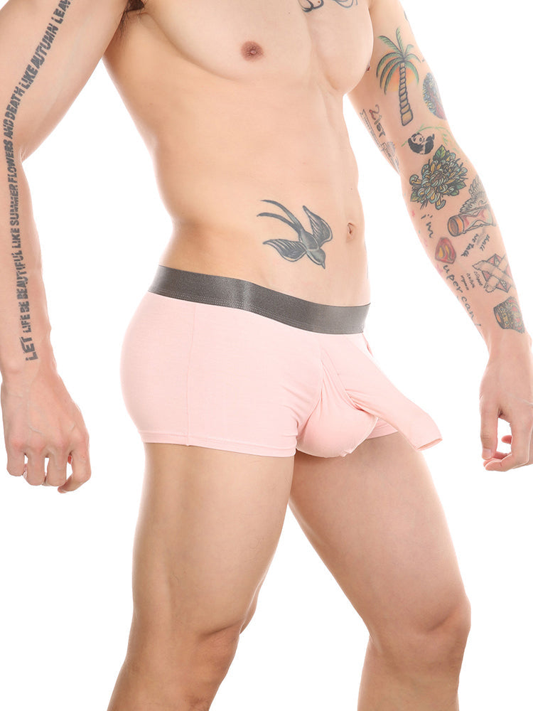 Men’s Dual Ball Pouch Trunks With Fly Front