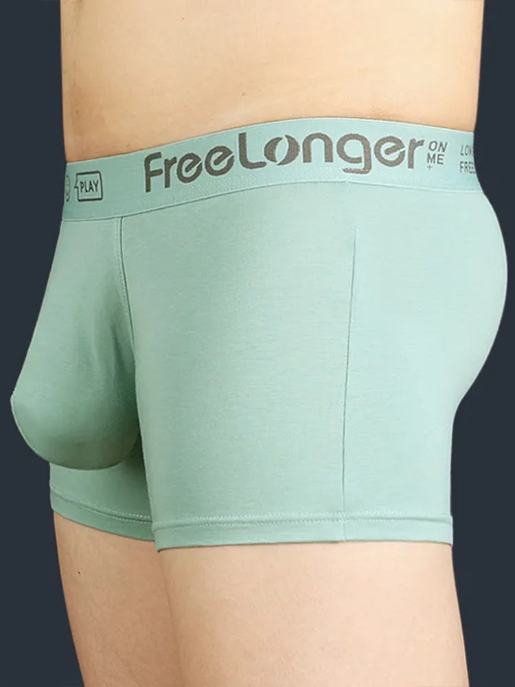 FreeLonger Men’s Soft Cotton Big Pouch Trunks