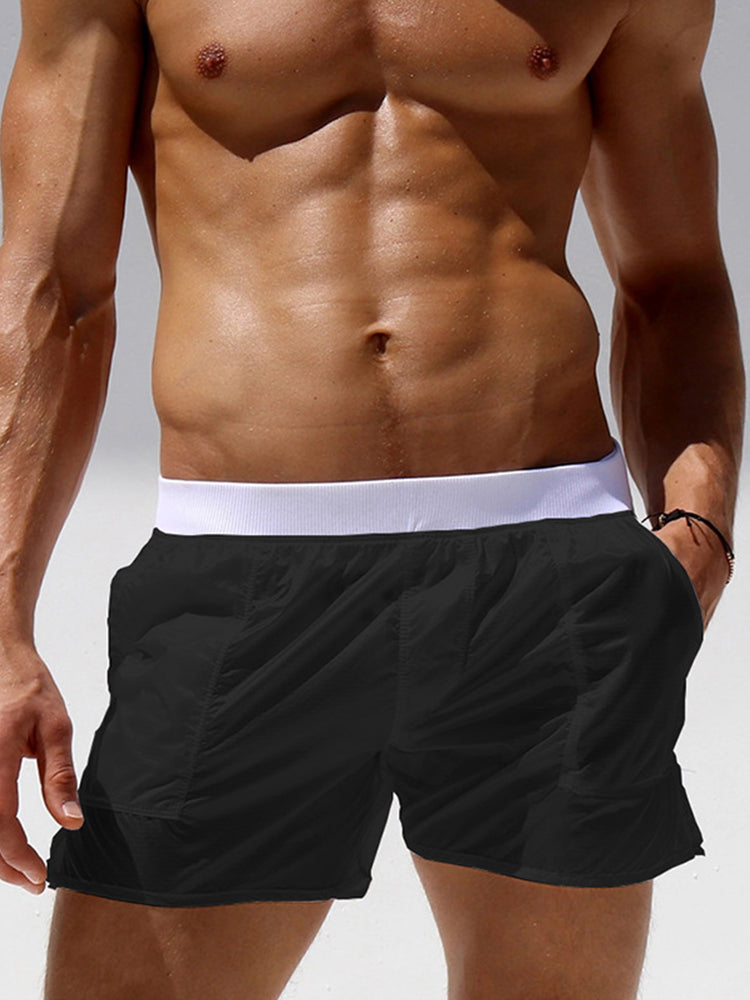 Men's Non-Lined Translucent Sexy Beach Shorts