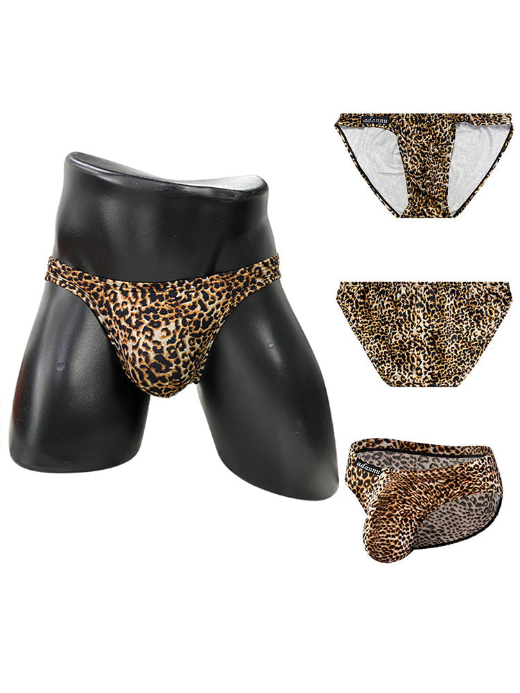 Men’s Sexy Leopard Print Pouch Briefs