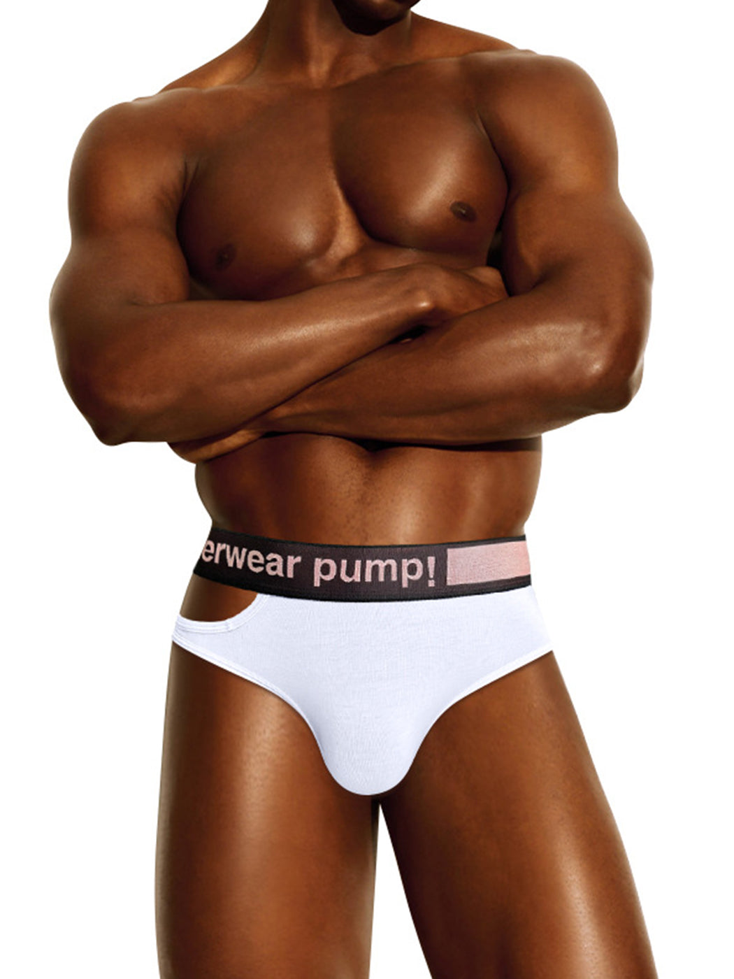 Side Hollow Pink Waistband Men's Underwear