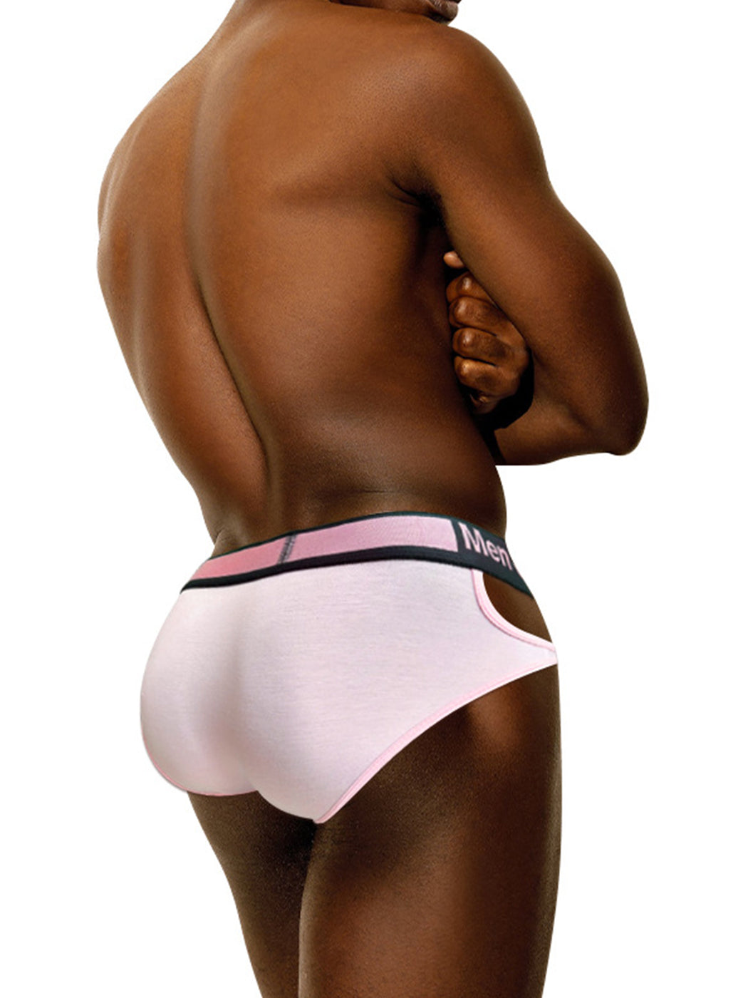 Side Hollow Pink Waistband Men's Underwear