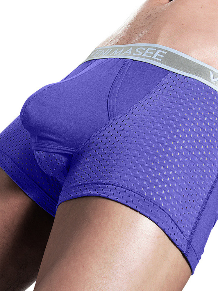 Men's Mesh Separate Pouch Trunks With Fly