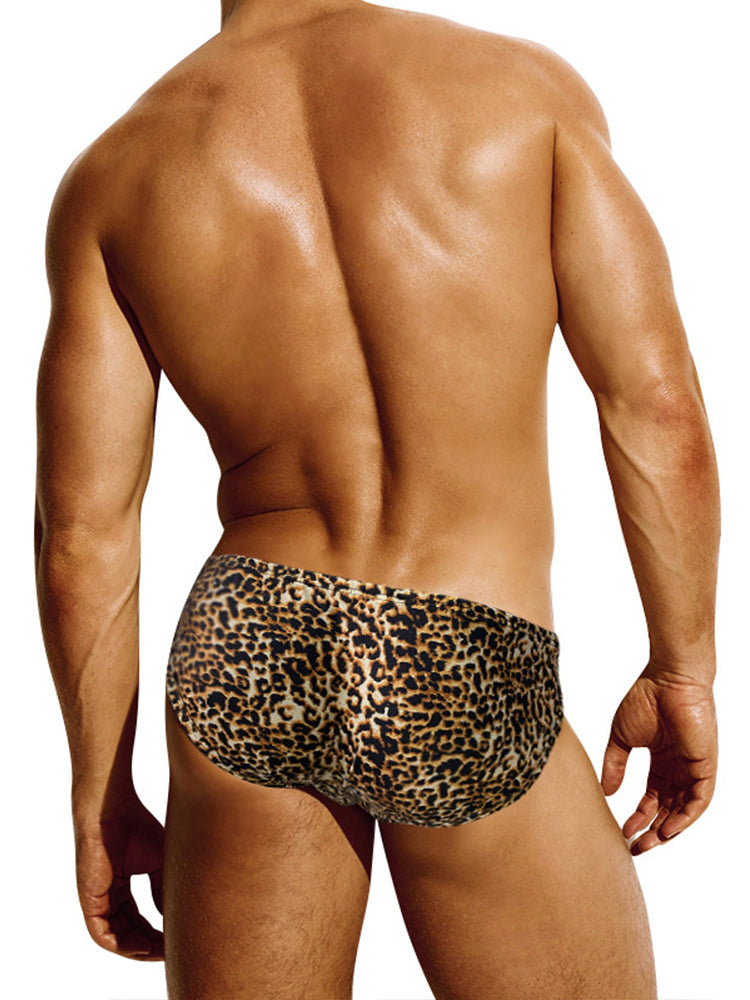 Men’s Sexy Leopard Print Pouch Briefs