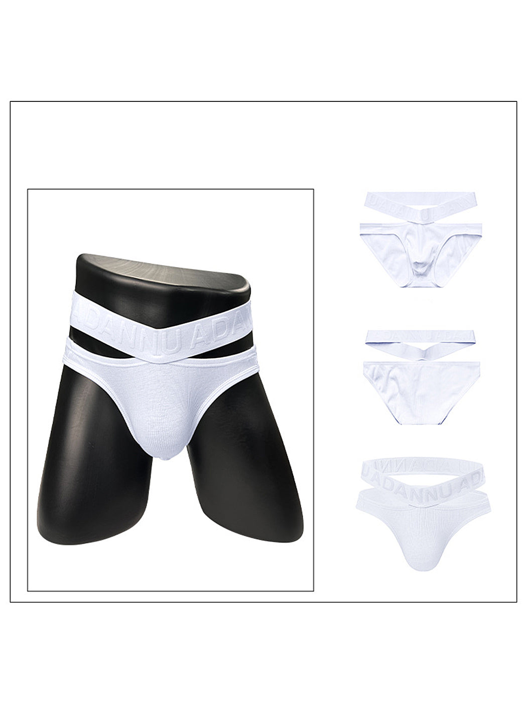 Double Belt Sexy V-shaped High Waist Briefs For Men