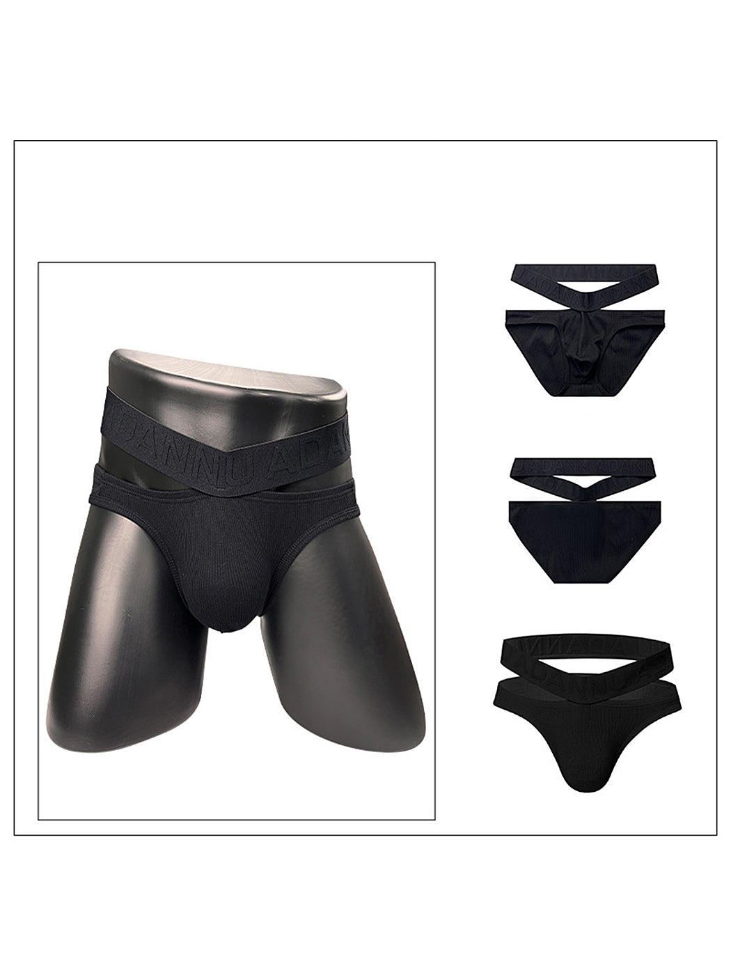 Double Belt Sexy V-shaped High Waist Briefs For Men