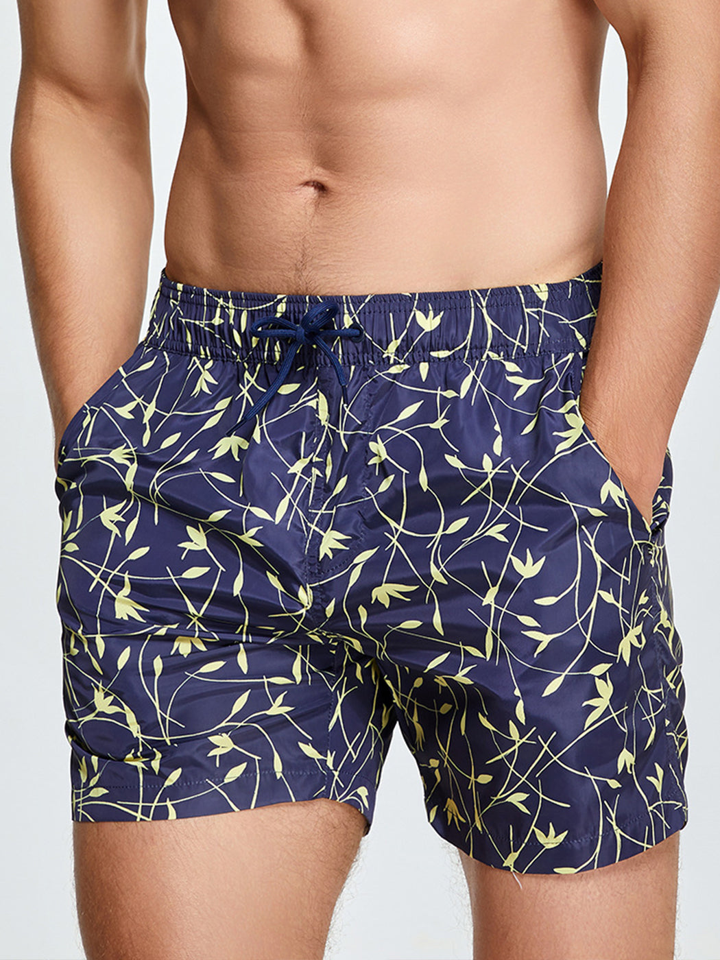 Men's Botanical Print Surf Board Shorts