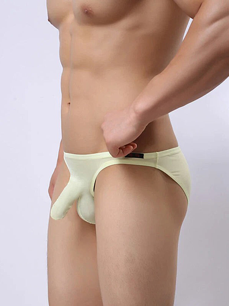 Sexy Breathable Ice Silk Soft Thin Breathable Briefs