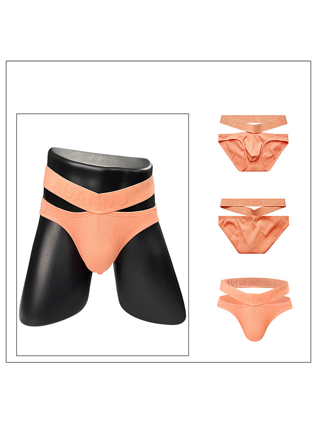 Double Belt Sexy V-shaped High Waist Briefs For Men