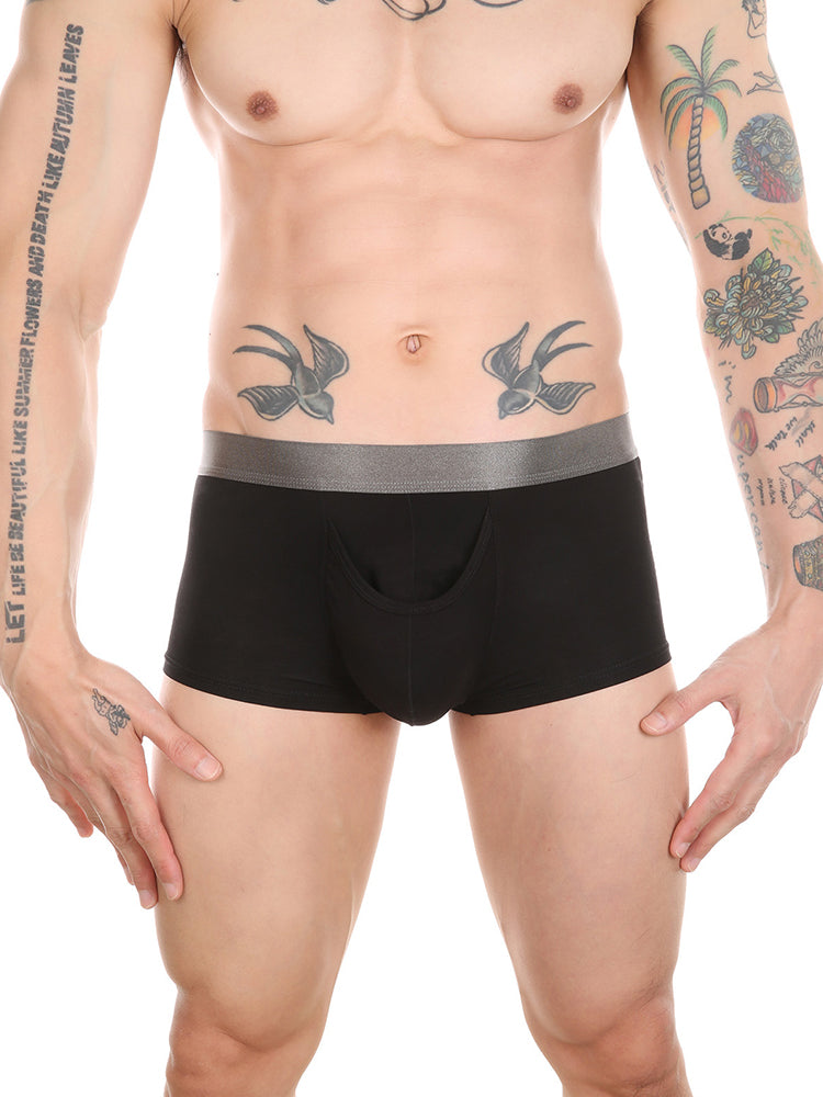 Men’s Dual Ball Pouch Trunks With Fly Front