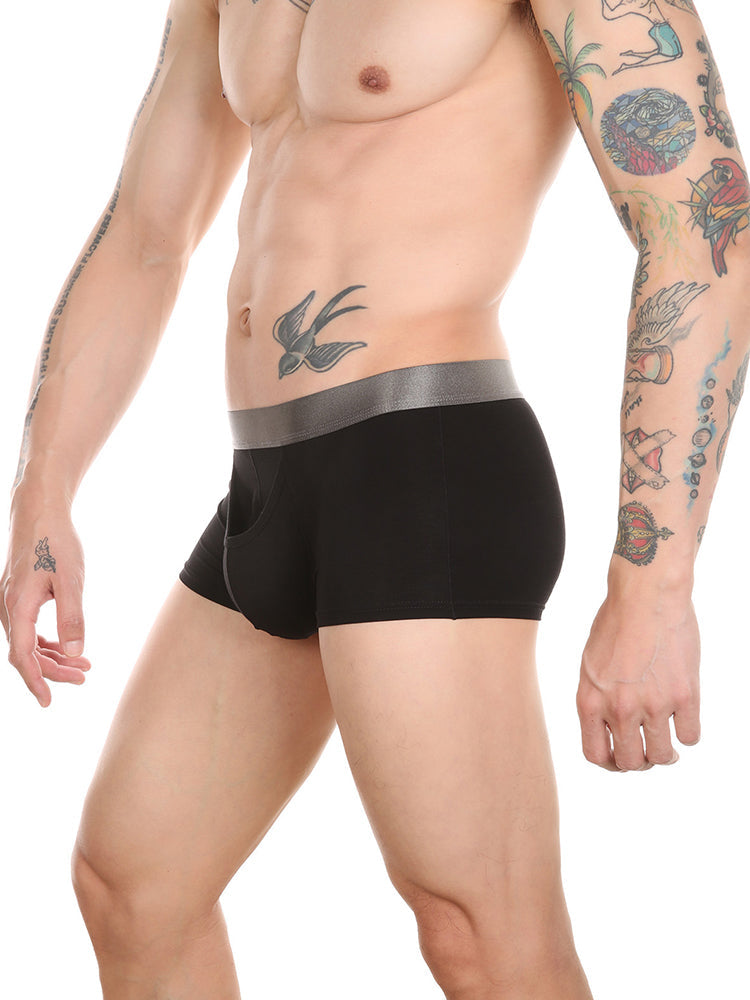 Men’s Dual Ball Pouch Trunks With Fly Front