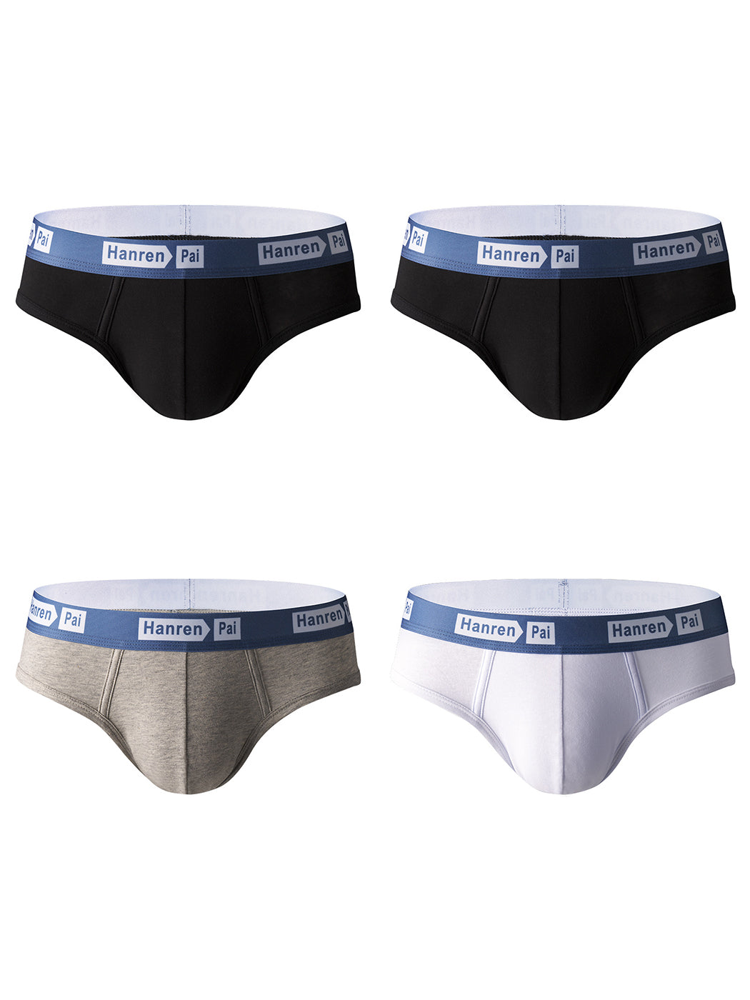 4 Pack Thin Solid Color Men's Brief