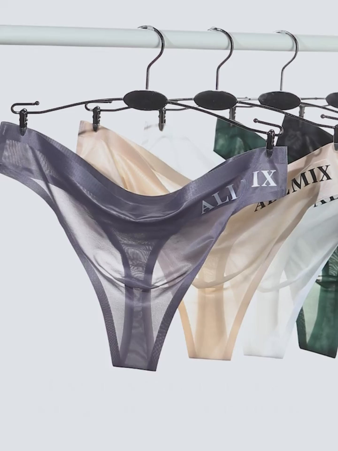 4 Pack ALLMIX Men's Sexy Seamless T-back Thongs