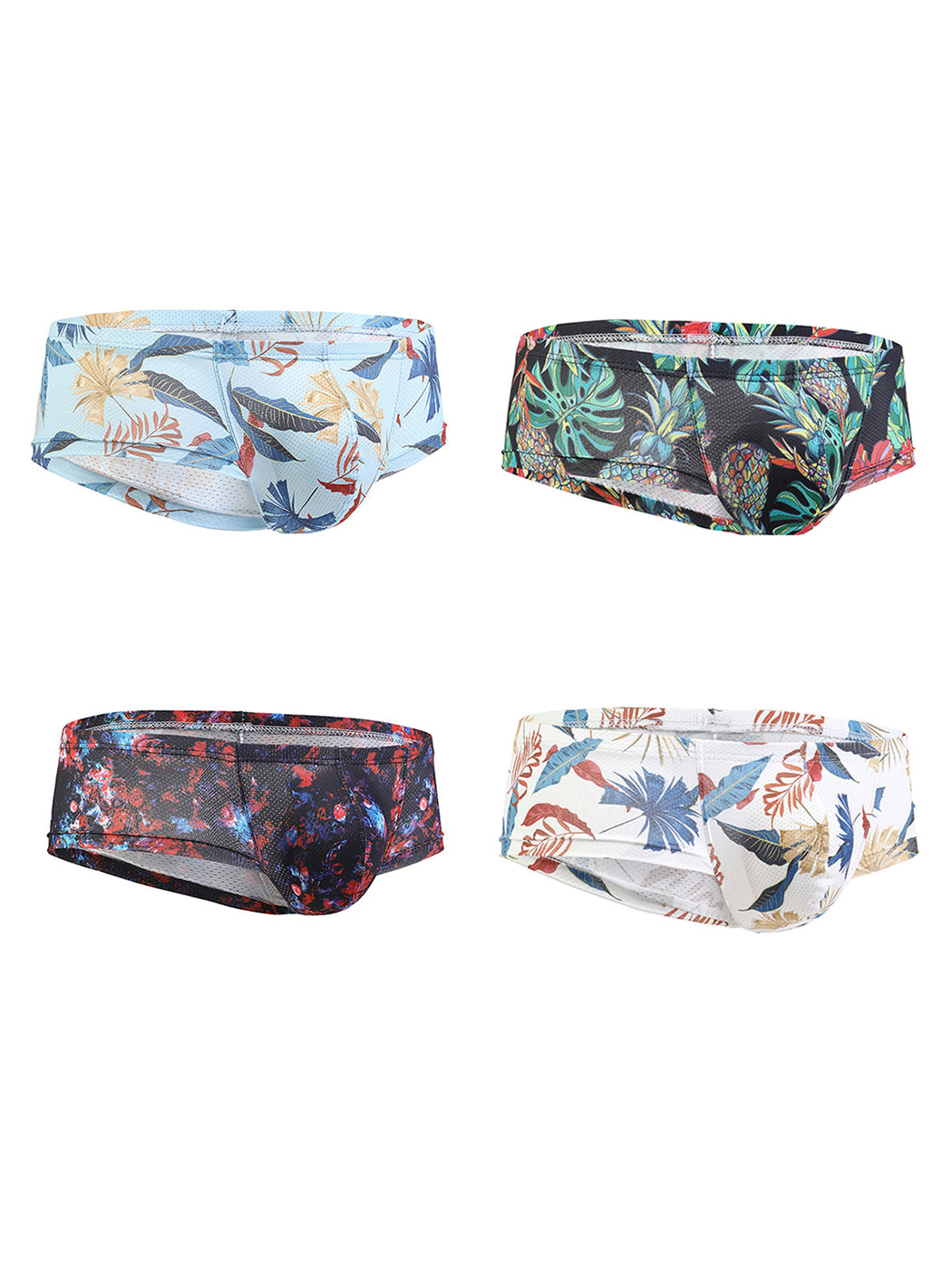 Men's Printed U Convex Mesh Trunks