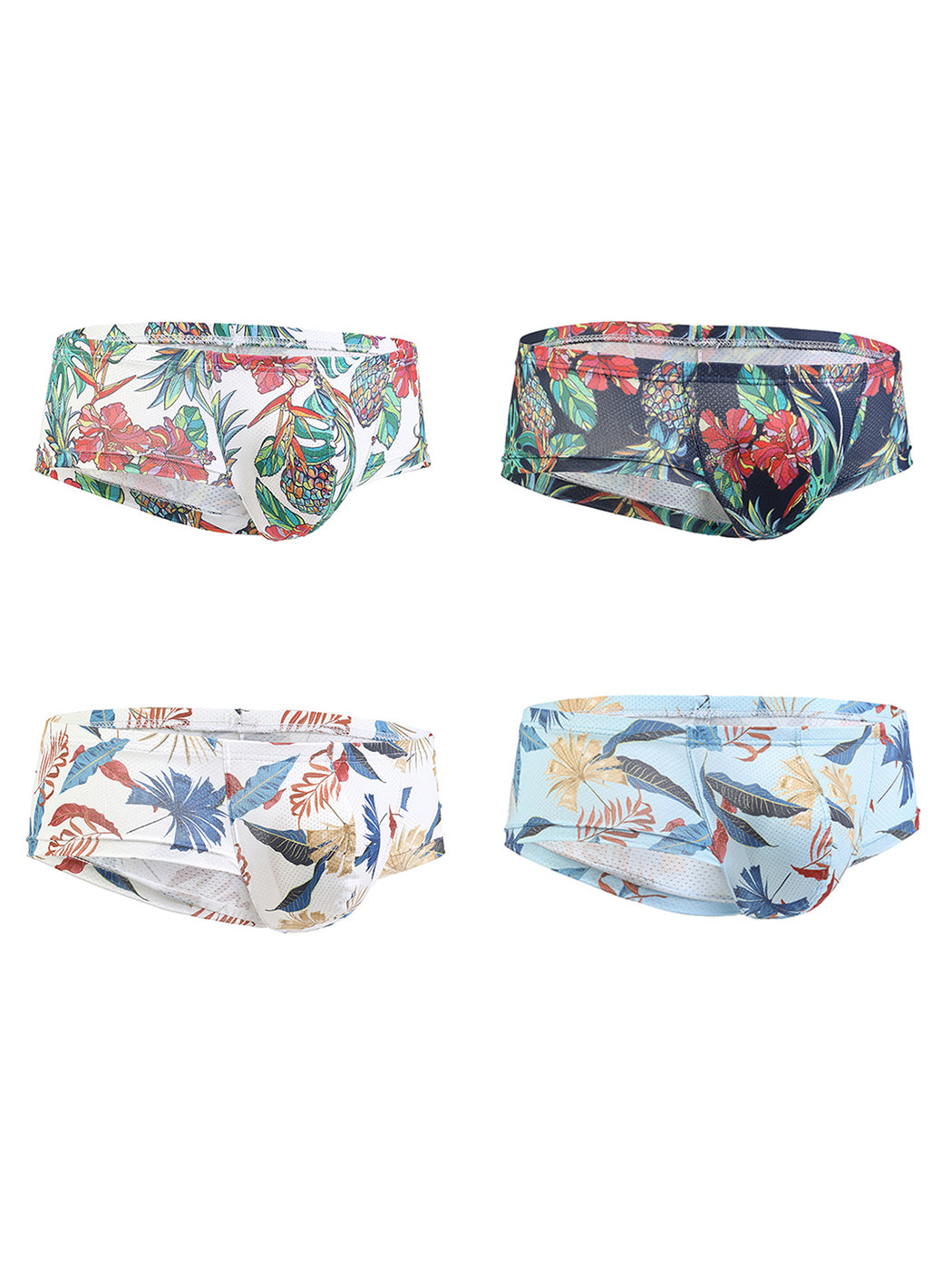 Men's Printed U Convex Mesh Trunks