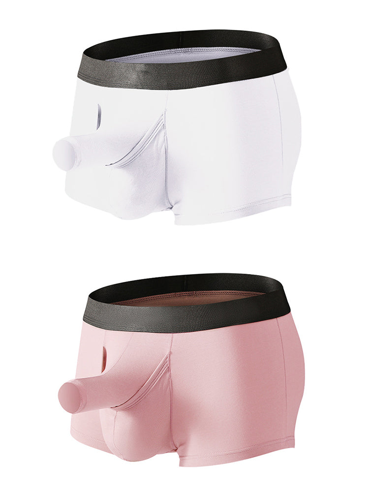 Men’s Dual Pouch Trunks With Fly Front