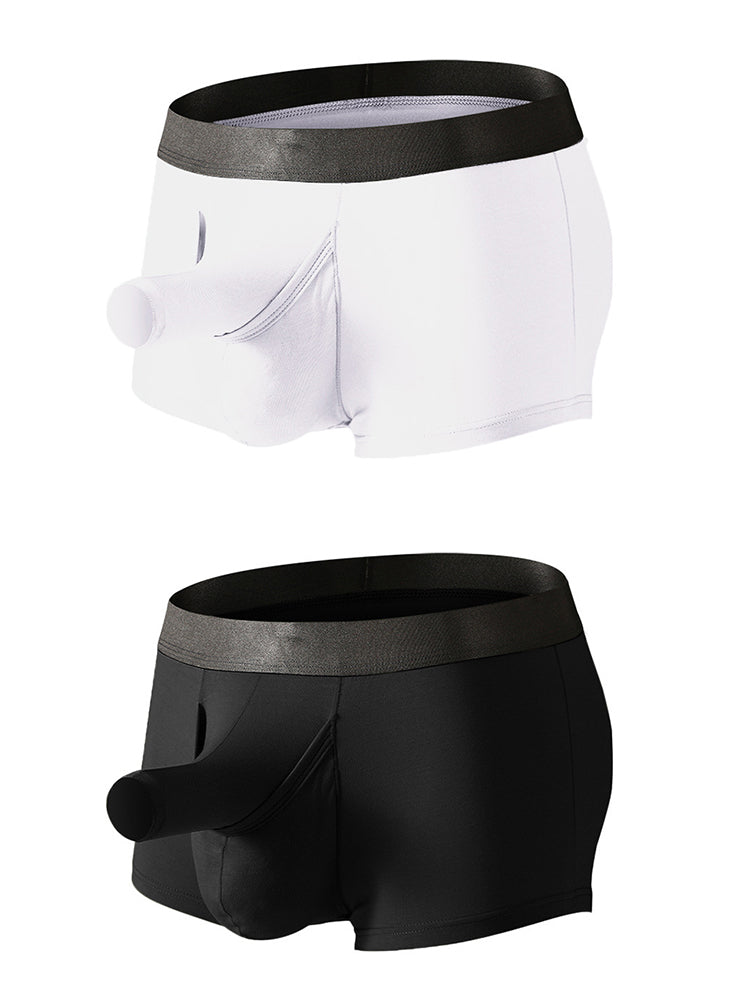 Men’s Dual Pouch Trunks With Fly Front