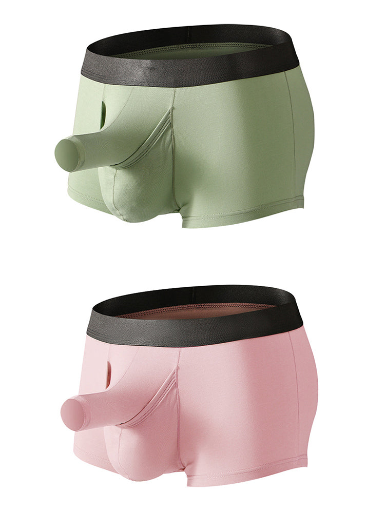 Men’s Dual Pouch Trunks With Fly Front