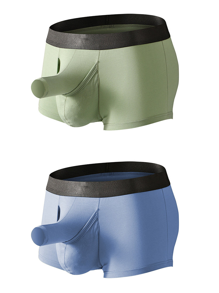 Men’s Dual Pouch Trunks With Fly Front