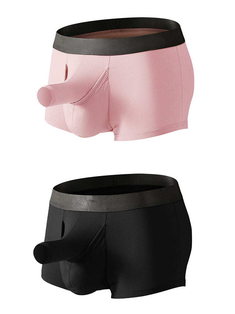 Men’s Dual Pouch Trunks With Fly Front