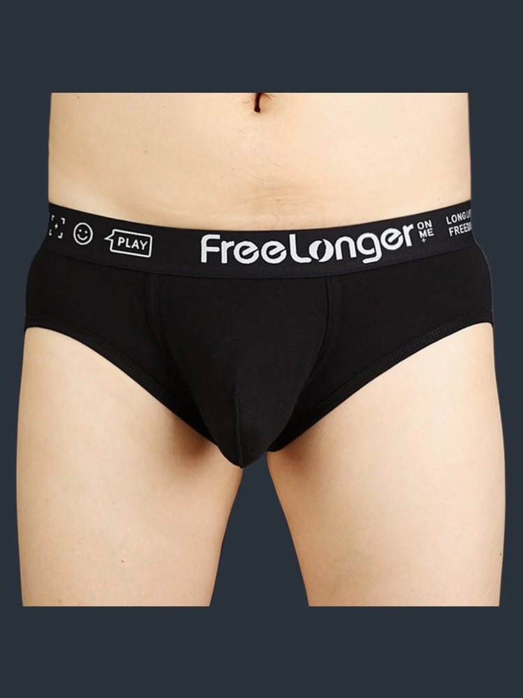 FreeLonger Men’s Soft Cotton Big Pouch Trunks