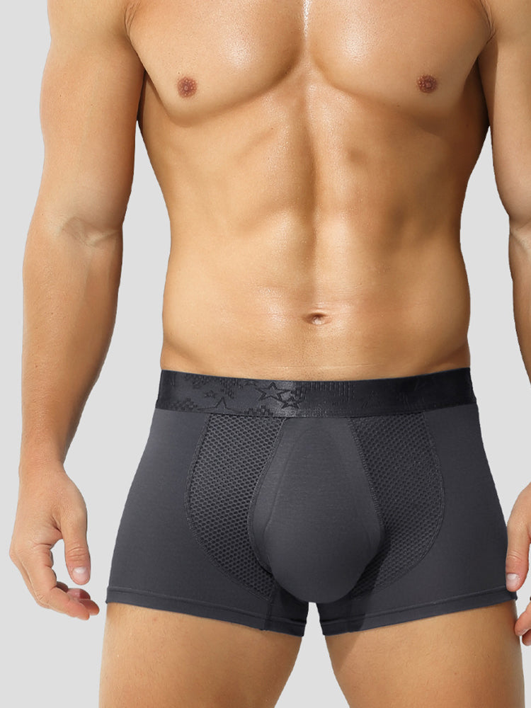 3 Pack Men’s Breathable 3D Pouch Trunks