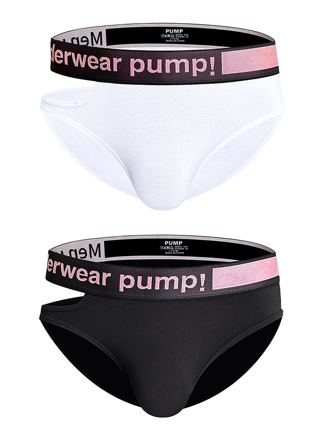 Side Hollow Pink Waistband Men's Underwear