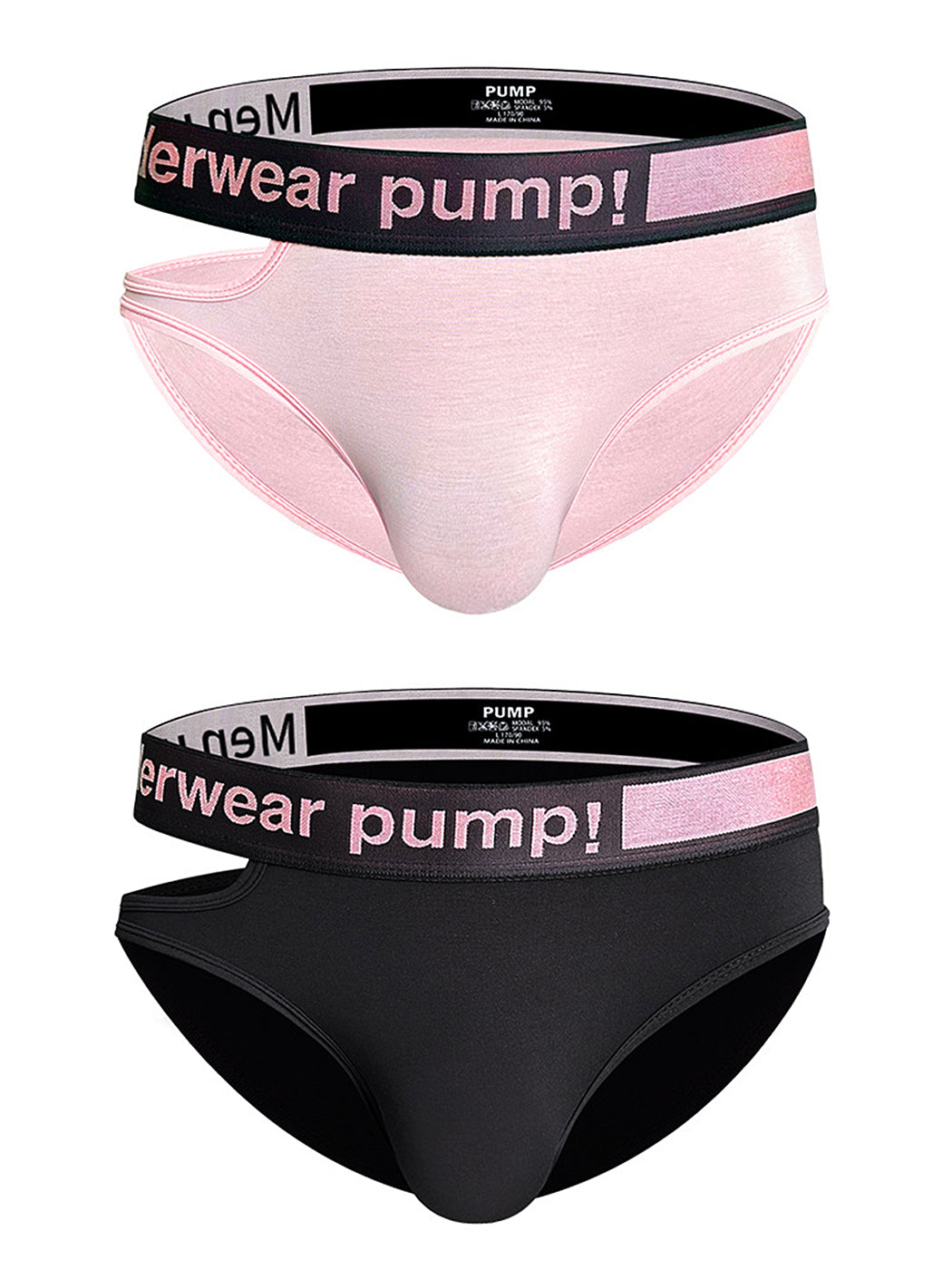 Side Hollow Pink Waistband Men's Underwear