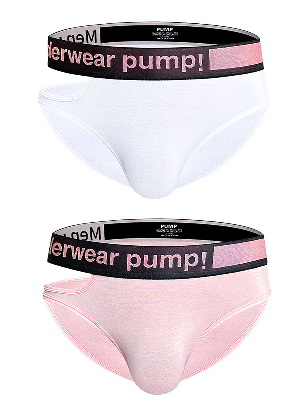 Side Hollow Pink Waistband Men's Underwear